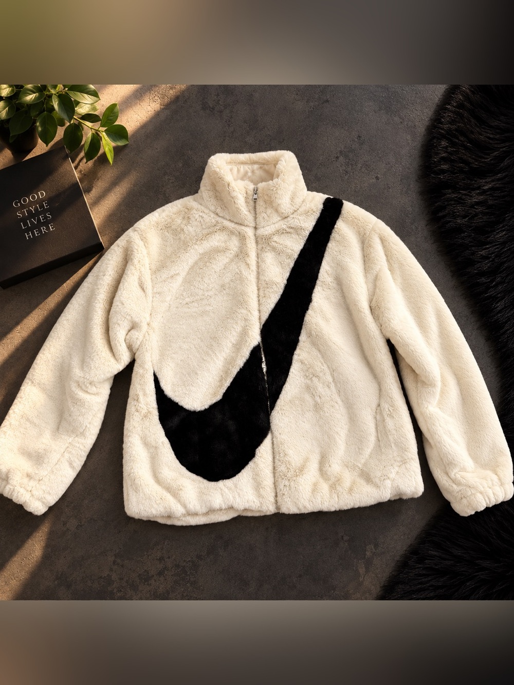 Nike Off-White Fleece Jacket with Black Tag
